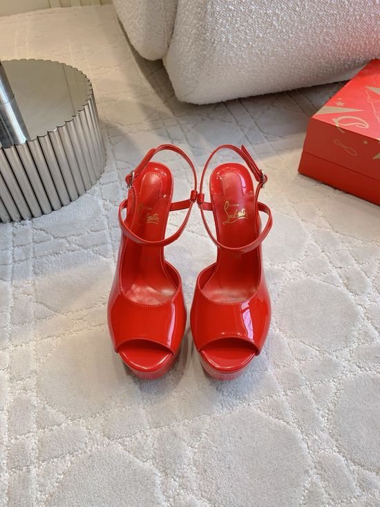 Christian Louboutine Elegant Red Sole High Heel Sandals