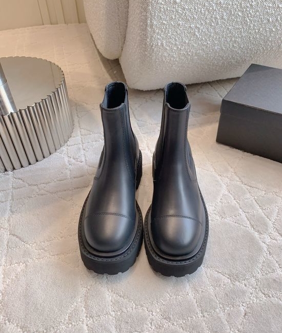 Chanel Classic Chelsea Platform Boots Calfskin Upper