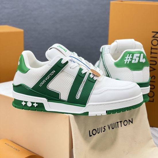 Louis Vuitton LV Calfskin Low-top Casual Sneakers Comfortable Classic Versatile Footwear