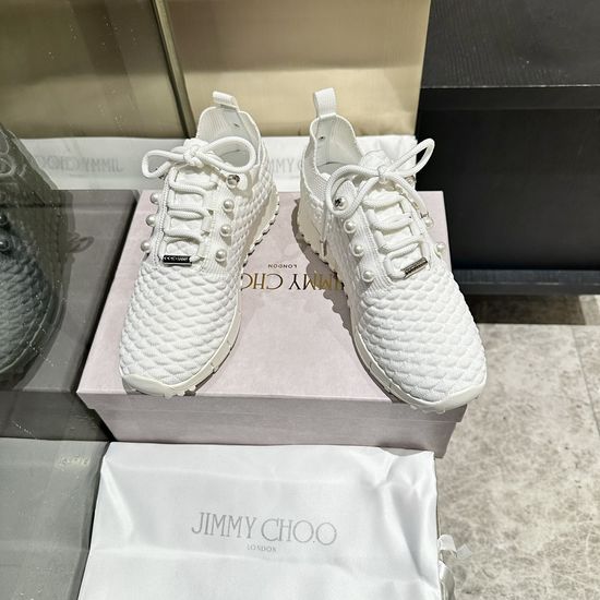 Jimmy Choo Knit Casual Shoes Minimalist Stylish Non Slip Daily Footwear