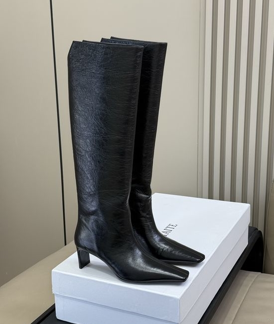 Khaite Premium Slim Fit Genuine Leather Calf High Boots