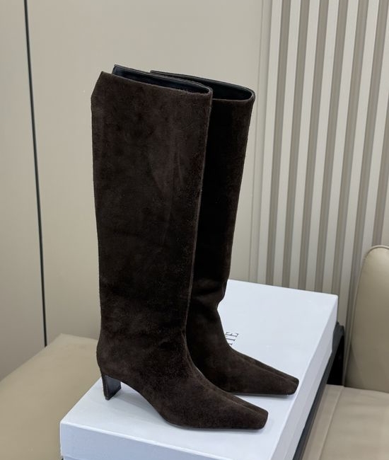 Khaite Premium Slim Fit Genuine Leather Calf High Boots