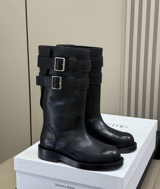 Ann Demeulemeester Comfortable Slouch Calf Leather Boots with Slimming Design