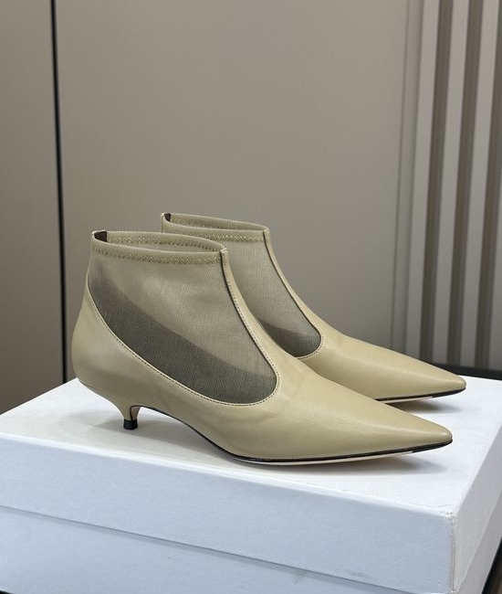 The Row Minimalist Mesh Knee High Boots with Slim Leg Fitting Design