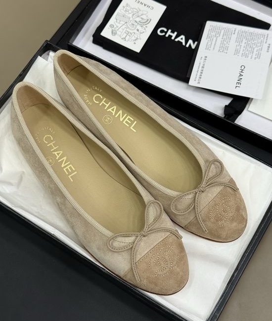 Chanel Classic Color Suede Shoes With Genuine Leather Sole