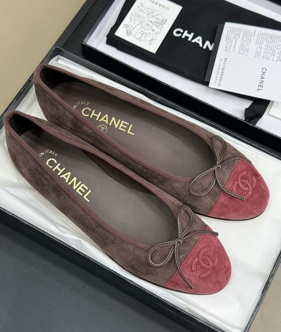 Chanel Classic Color Suede Shoes With Genuine Leather Sole