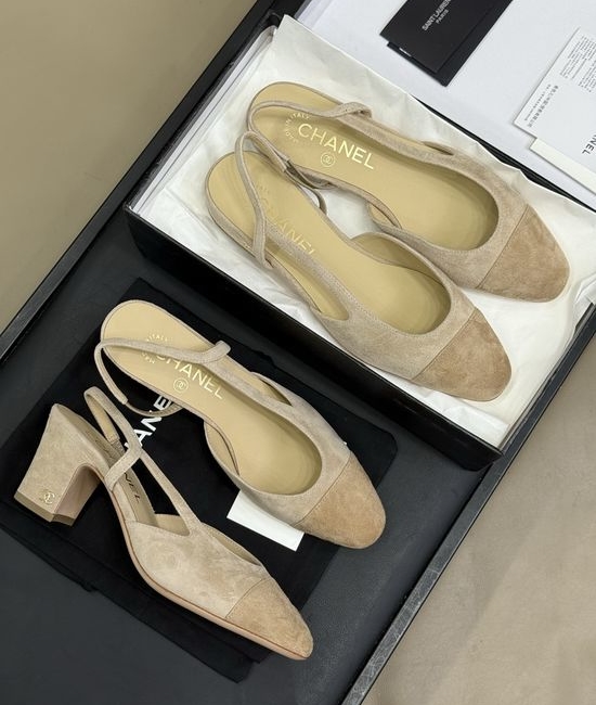 Chanel Classic Color Suede Shoes With Genuine Leather Sole