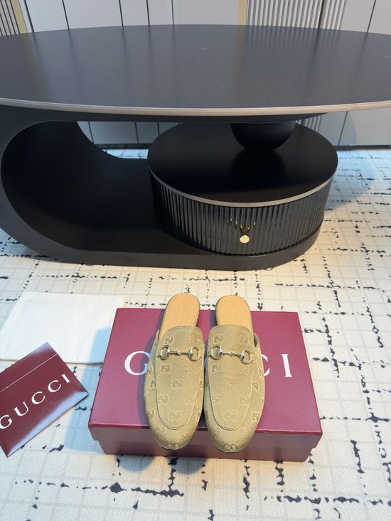 Gucci Horsebit Slip On Mules Versatile Daily Casual Shoes