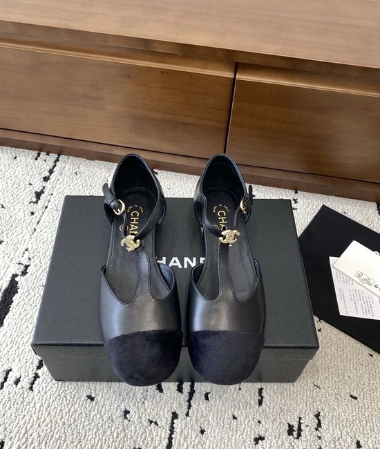Chanel Classic Round Toe Soft Leather Ballet Flat Shoes