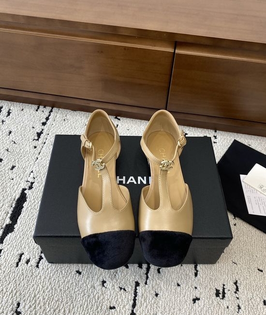 Chanel Classic Round Toe Soft Leather Ballet Flat Shoes