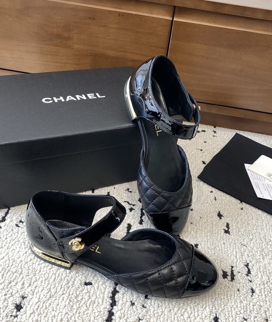 Chanel Classic Round Toe Soft Leather Ballet Flat Shoes