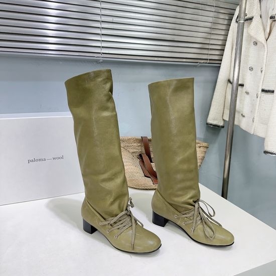 Alo Convertible Chunky Heel Knee High Leather Boots