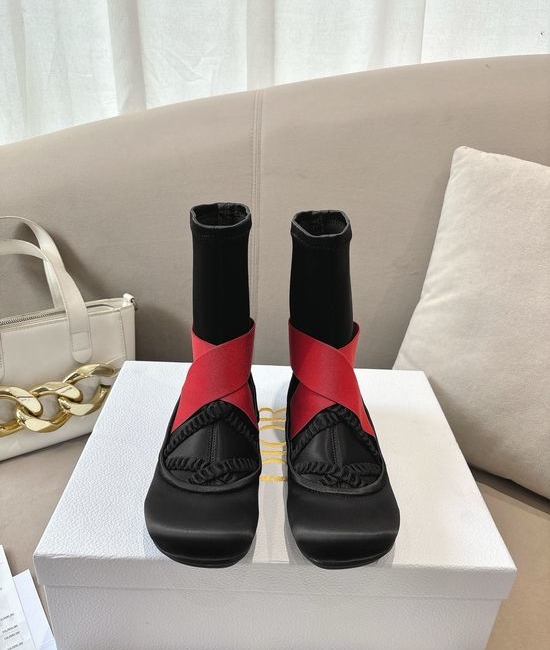 Christian Dior CD Elegant Stretch Ballet Boots Soft Sheepskin Upper