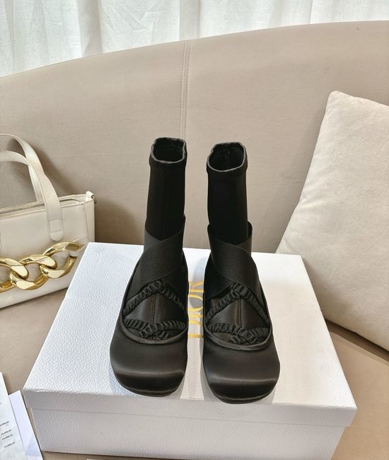 Christian Dior CD Elegant Stretch Ballet Boots Soft Sheepskin Upper