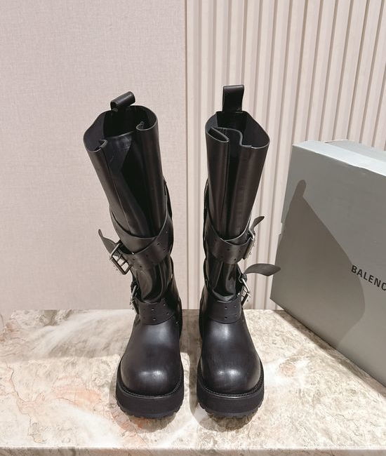 Balenciaga Trendy Thick-soled Boots with Logo and Non-slip Sole