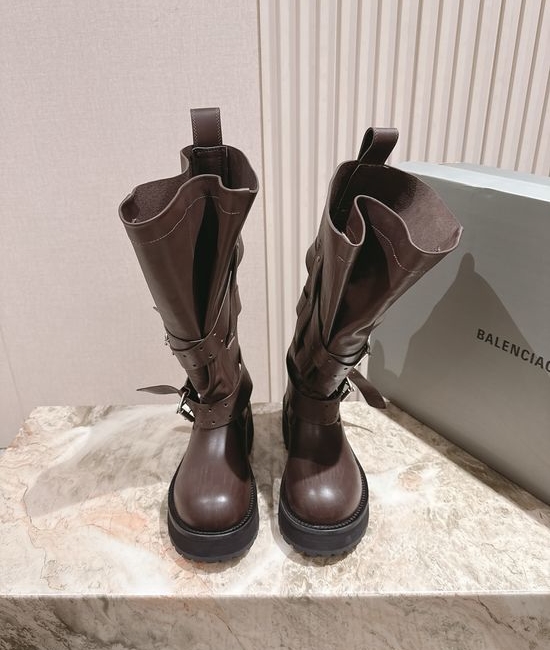 Balenciaga Trendy Thick-soled Boots with Logo and Non-slip Sole