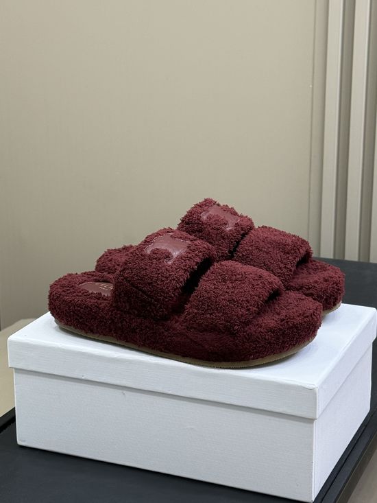 Celine Fluffy Fuzzy Slippers Soft and Warm for Daily Use