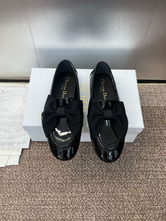 Christian Dior Color-block Ballets Flat Loafers with Buckle