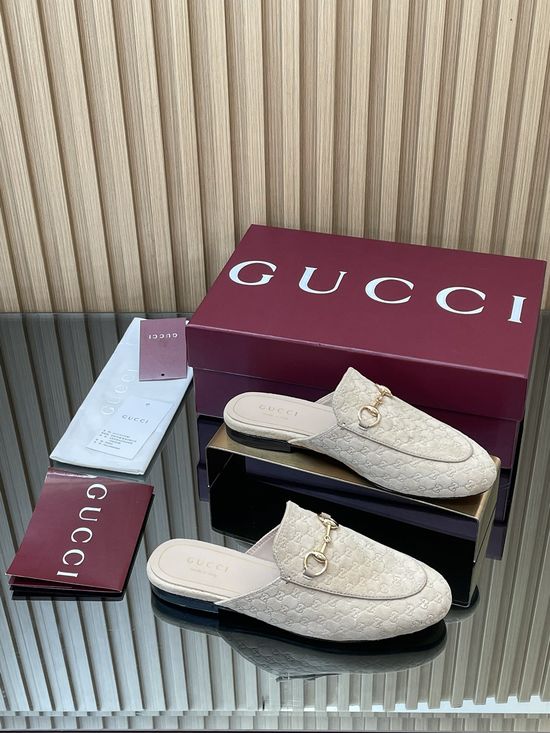 Gucci Embossed Pattern Suede Loafers with Horsebit Hardware