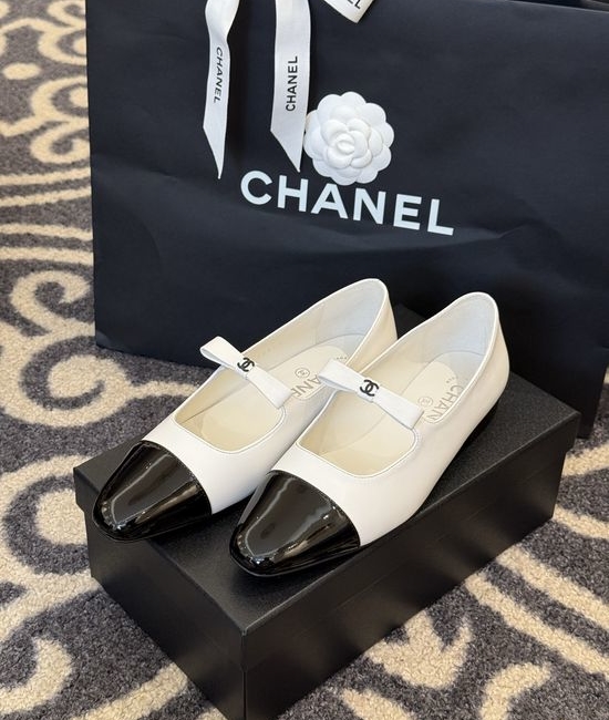Chanel Bow Decor Mary Jane Shoes Sheepskin Lining Non-slip