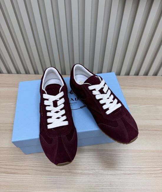 Prada Classic Suede Casual Trainers Non Slip Sole Comfortable Daily Shoes