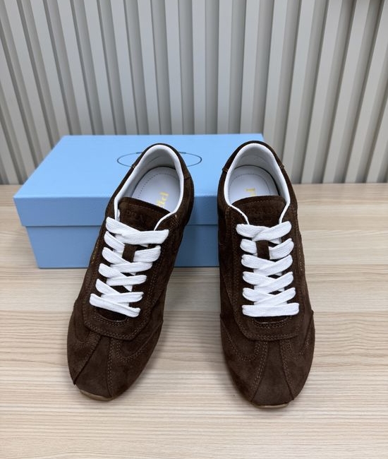 Prada Classic Suede Casual Trainers Non Slip Sole Comfortable Daily Shoes