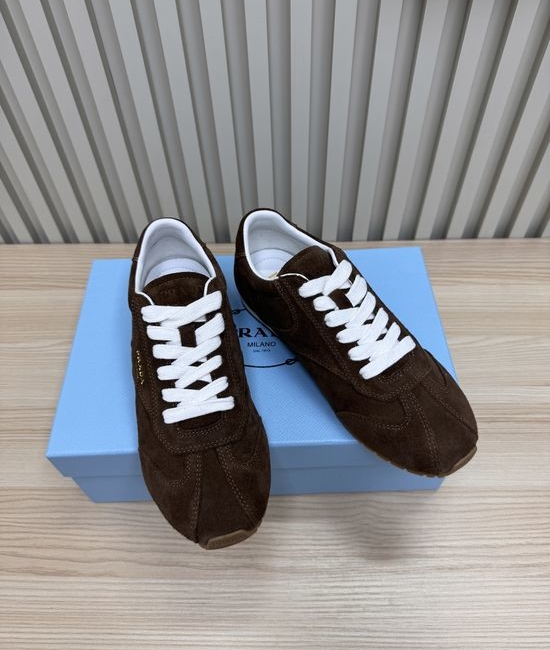 Prada Classic Suede Casual Trainers Non Slip Sole Comfortable Daily Shoes