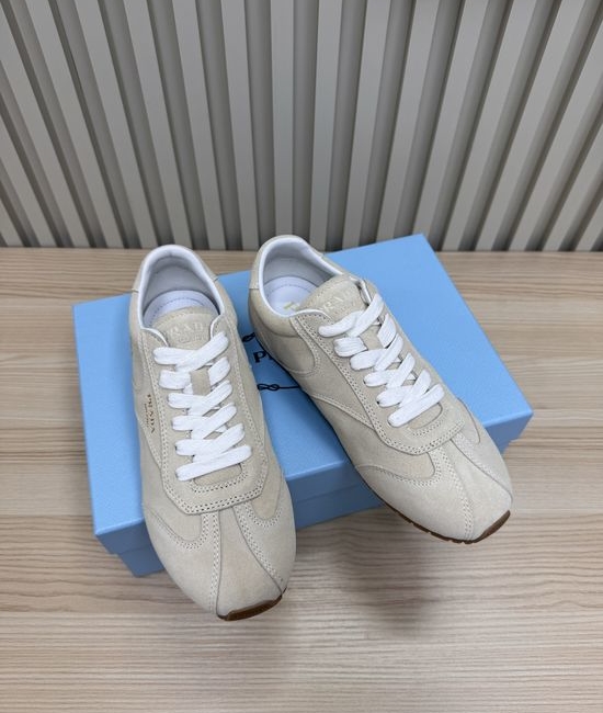 Prada Classic Suede Casual Trainers Non Slip Sole Comfortable Daily Shoes