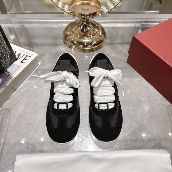 Roger Viver Elegant Suede Loafers with Diamond Buckle Detail