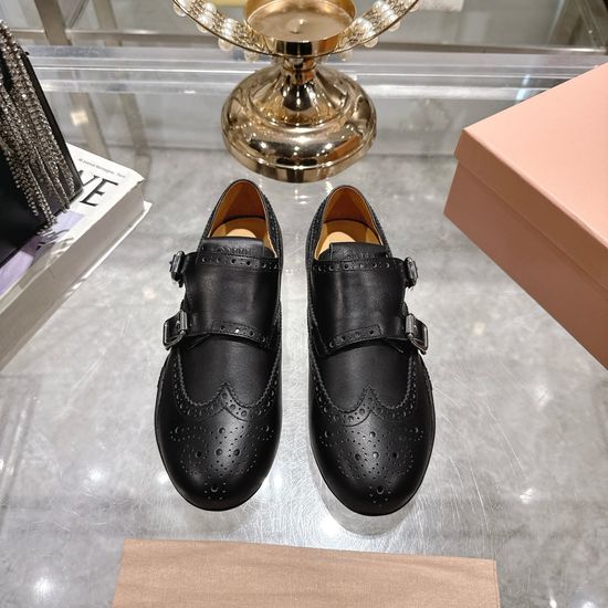 Miu Miu Sophisticated Brogue Oxfords with TPU Outsole