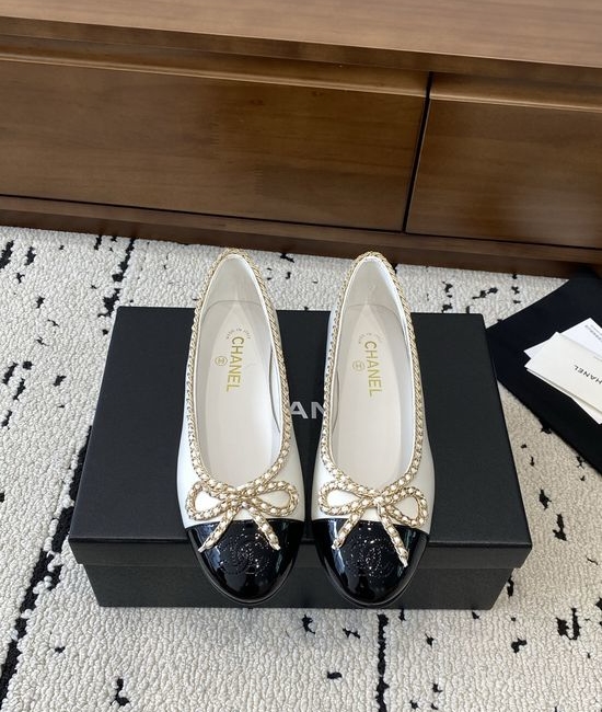 Chanel Metal Chain Decor Leather Mary Jane Comfortable Flat Shoes