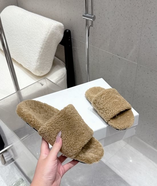 The Row Soft Plush Warm Slippers Comfortable Casual Slip On Shoes