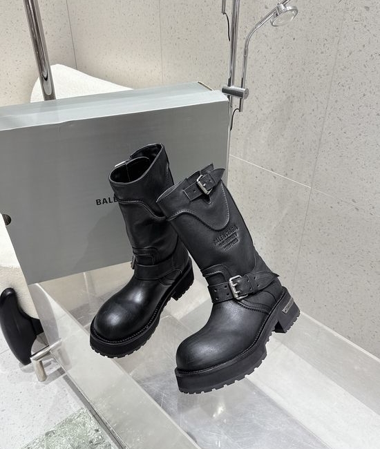 Balenciaga Classic Versatile Leather Upper Comfortable Casual Ankle Boots