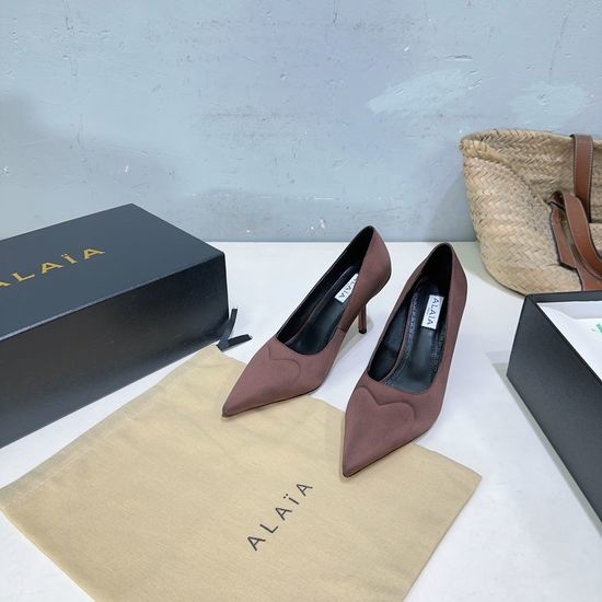 Alaia Heart Decor Pointed Toe Stiletto High Heel Pumps