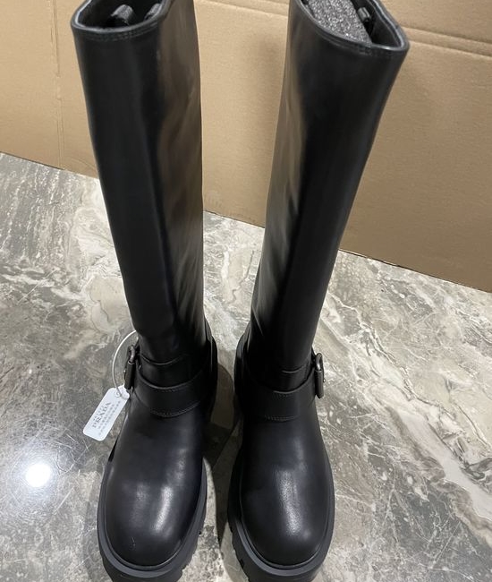 Prada Classic Label Knight Boots Premium Leather Anti-slip Sole