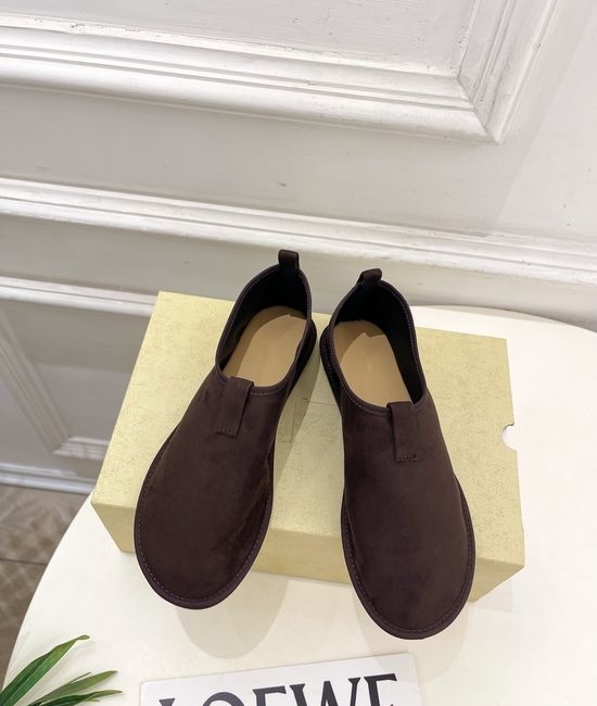 The Row Minimalist Retro Suede Loafer Flats
