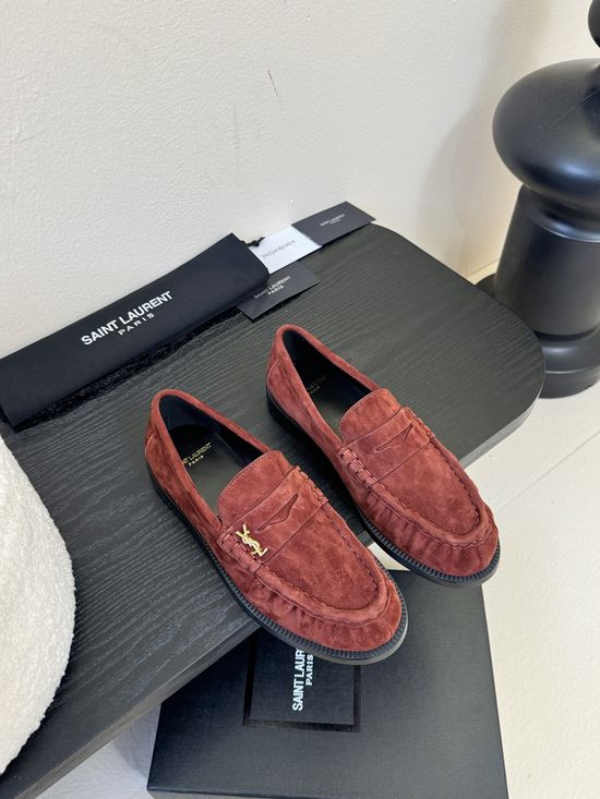 Yves Saint Laurent Premium Leather Upper Classic Loafer Comfortable All-match Shoes