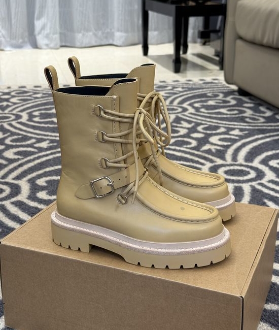 Hermes Premium Calfskin Ankle Boots Comfortable Versatile