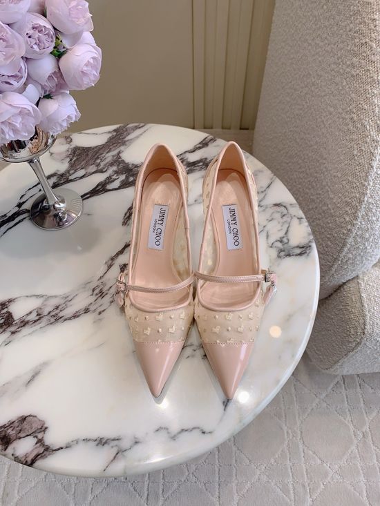 Jimmy Choo Gentle Lace High-heeled Shoes with Classic Design