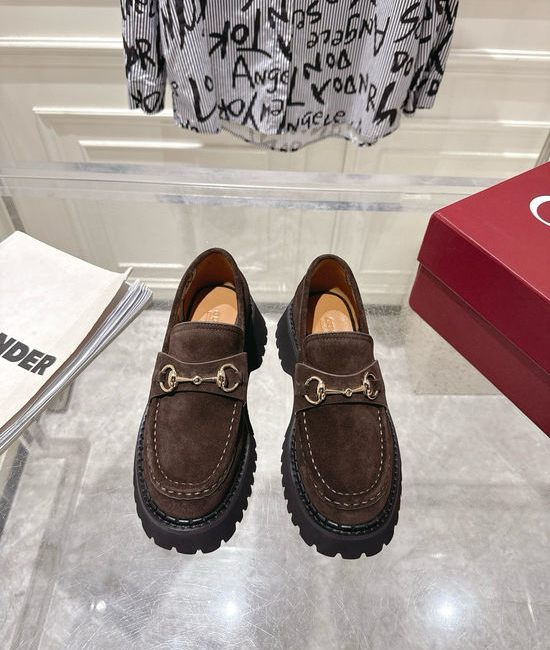 Gucci Classic Buckle Decor Non-slip Platform Loafers