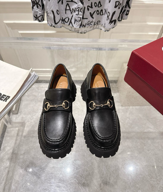 Gucci Classic Buckle Decor Non-slip Platform Loafers