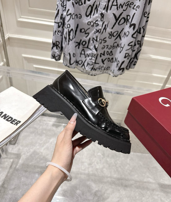 Gucci Classic Buckle Decor Non-slip Platform Loafers