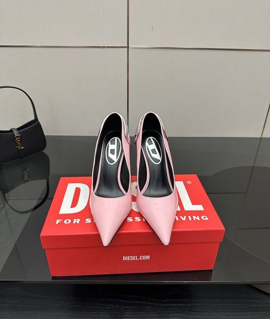 Diesel Pointed Toe Metal Accent Elegant Stiletto Heel Shoes