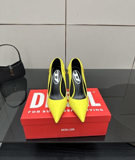 Diesel Pointed Toe Metal Accent Elegant Stiletto Heel Shoes