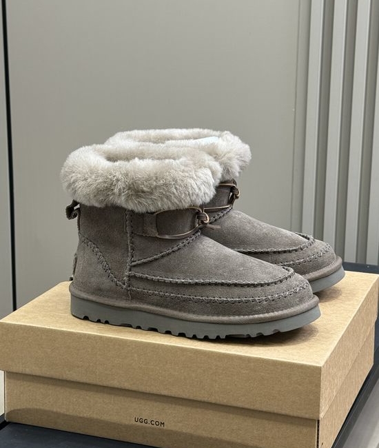 UGG Stitched Wool Snow Boots Vintage Style Warm Comfortable Footwear