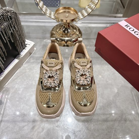 Roger Viver Elegant Sparkling Crystal Decorated Sneakers