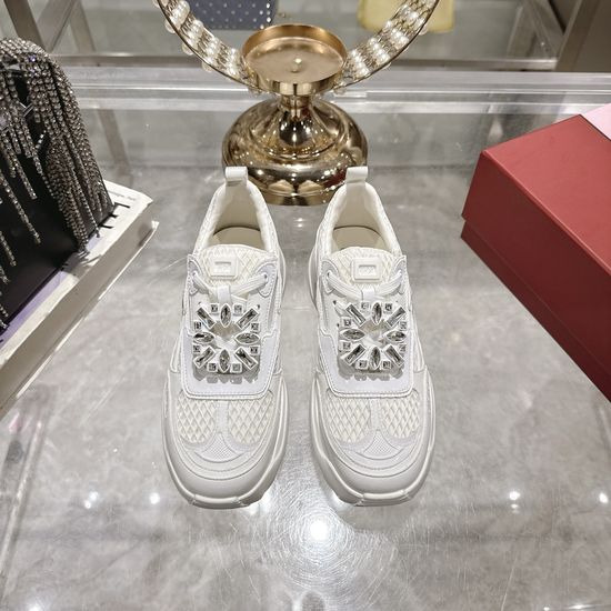 Roger Viver Elegant Sparkling Crystal Decorated Sneakers