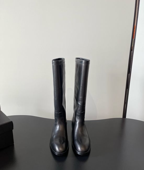 Chanel Suede Patchwork Slip-on Mid-calf Western Boots