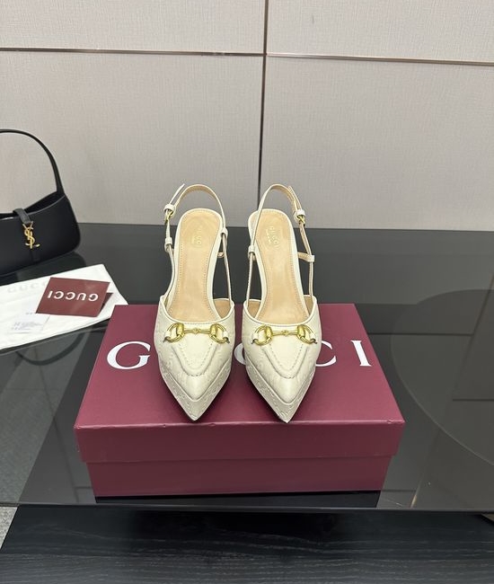 Gucci Chunky Platform Slide Sandals with Leather Upper