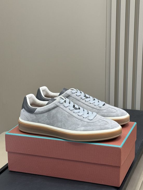Loro Piana Premium Lambskin Casual Sneakers With Soft Oxford Sole